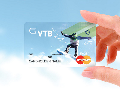 Credit card bank board card credit debit sky snow snowboard winter