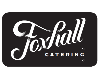 Foxhall Catering Business Card branding business card catering food hand identity lettering script texture
