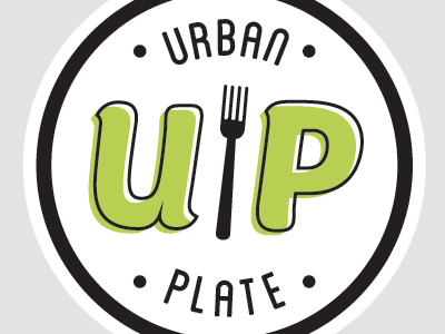 Urban Plate Logo branding cool emblem food fork fresh hip industrial logo organic restaurant urban urban plate young