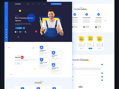 Cleaning Service Landing Page cleaning service landing page landing page ui ux design