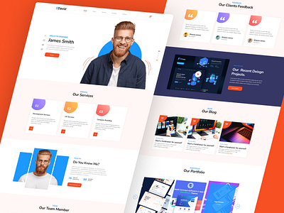 Portfolio website Ui Ux Landing Page Design