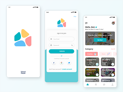 Educational App app educational app ui ux