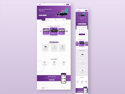 car rental web design car car rental web graphic design ui ux