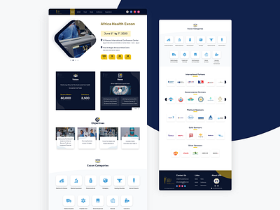 Redesign for (Africa Health Excon) landing page africa health landing page ui ux website design