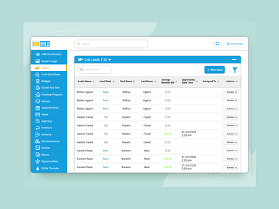 CRM crm design system ui ux