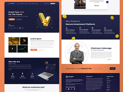 Gold investment creative website design