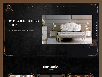 Classic interior designs website classic dark design interior interior design ui ux website