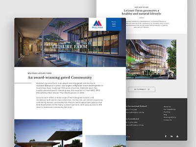 Investment Company Website Design desktop hospitality investment real estate website design