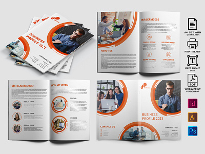 Business Profile brochure business profile catalog company proposal design graphic design