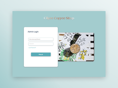 Login Page Dashboard Coffee Shop