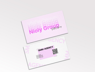 Business card layout for SMM agency branding business card design graphic design typography visit card