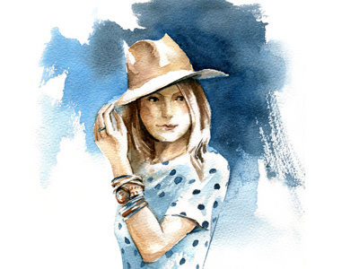 Emotion aquarelle dress fashion fashion illustration female girl mood watercolor
