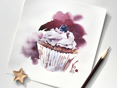 cake cake dessert food illustration menu painting sketch sweetness watercolor