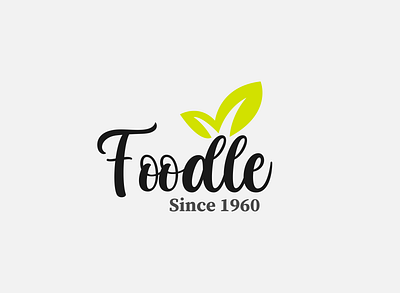Foodle branding food logo foodle foodle logo green and black logo illustration logo minimalist logo typography