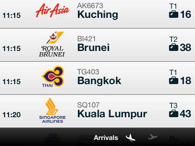 Changi Flights Details app arrivals changi departures flights ios iphone singapore