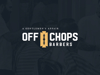 Off Chops Barbers barber classy clean gold hair haircut manly navy premium razor strong
