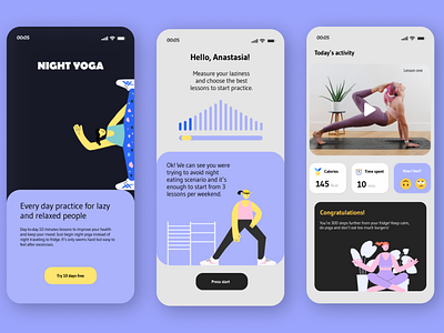 Yoga app concept