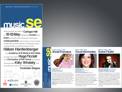 Flyer for music.se festival in London design flyer print