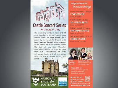 Castle Concert Series design flyer print
