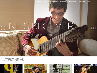 Nils Klöfver guitar virtuoso - web design web