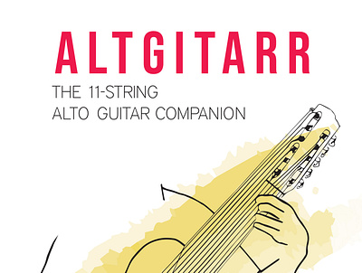 Altgitarr - The 11-String Alto Guitar Companion companion design illustration music print