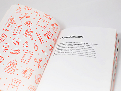 Checkout. The Shopify Story. book illustration layout neon