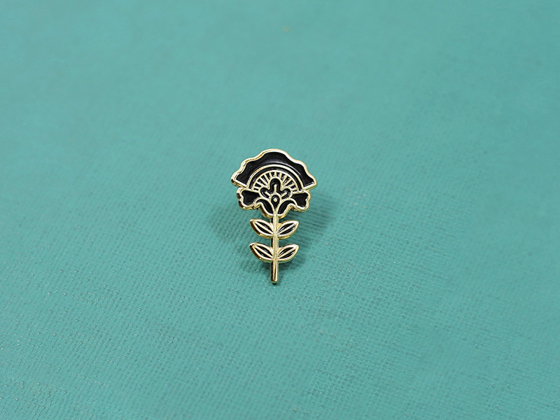 Flower Pin illustration enamel pin flower lapel pin enamel