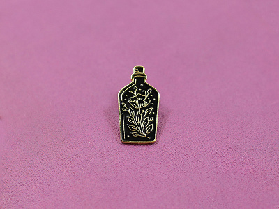 Bottle Enamel Pin bottle canada enamel pin flower lapel ottawa pin shopify