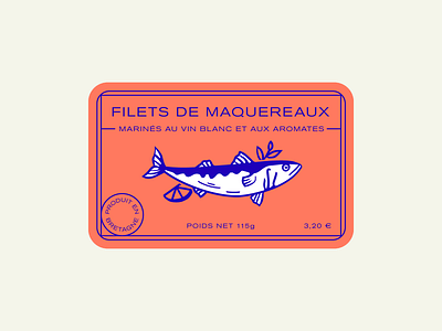 Filets de maquereaux can fish mackerel packaging