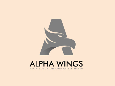 ALPHA WINGS branding branding and identity branding design design flat illistrator logo minimal vector