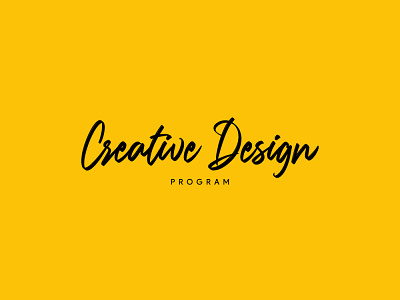 CREATIVE DESIGN PROGRAM branding branding and identity branding design design flat illistrator logo minimal typography vector