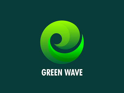 GREEN WAVE branding branding and identity branding design design flat illistrator logo minimal vector