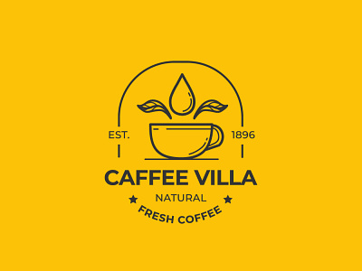 CAFFEE VILLA branding branding and identity branding design design flat illistrator illustration illustrator logo minimal vector
