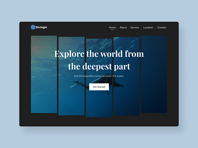 Diving Website Landing Page