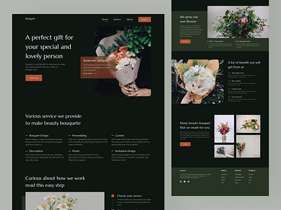 Florist Landing Page design florist flower interface landing page ui ui design web web design website