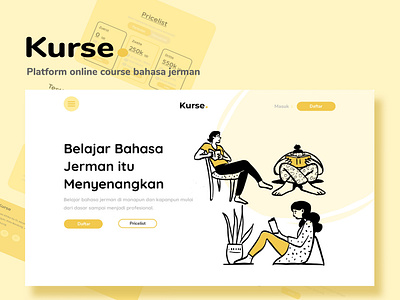 UI Design Website Homepage "Kurse"