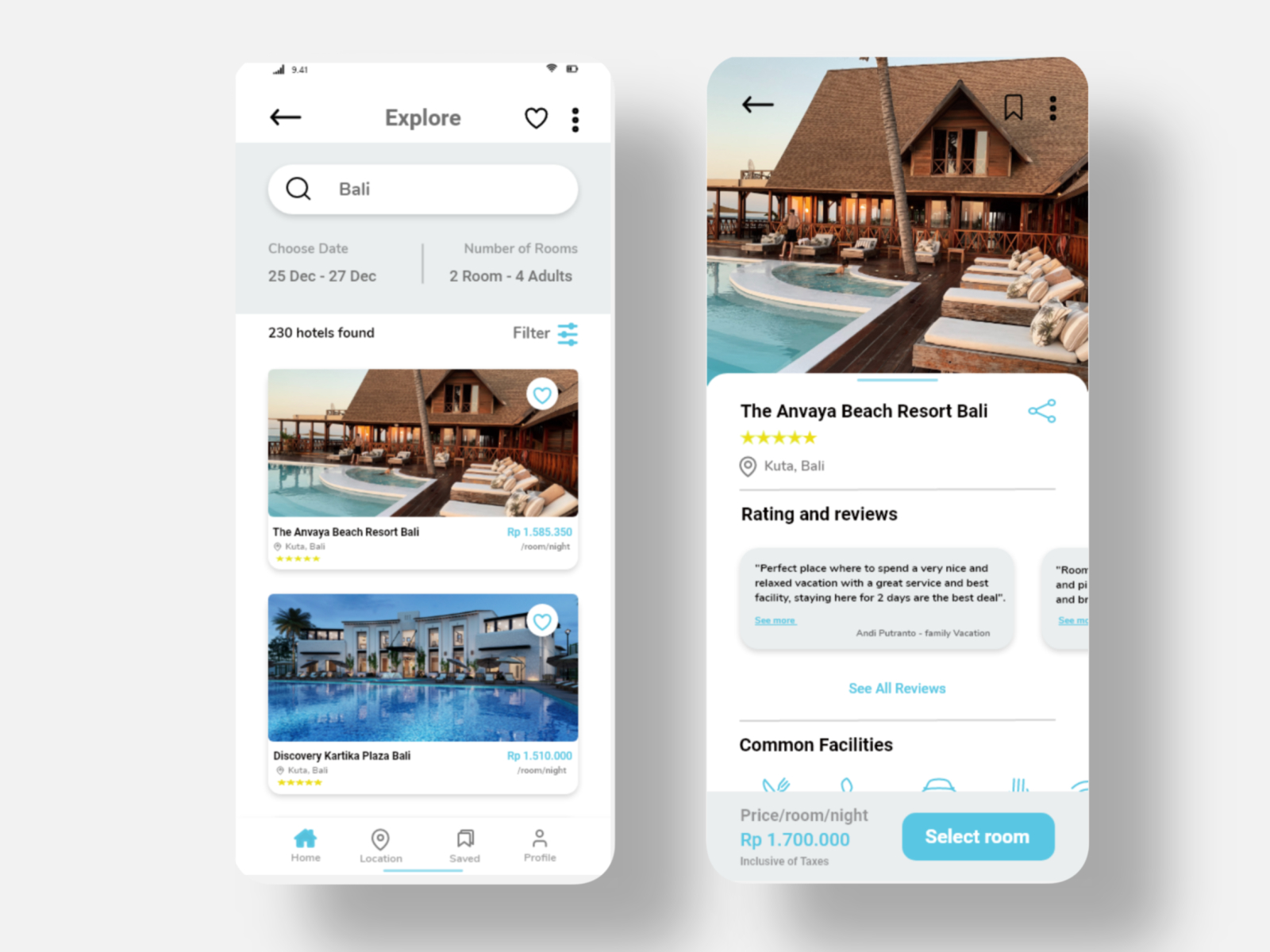 UI Design : Hotel Booking Mobile App By Henny Winata On Dribbble