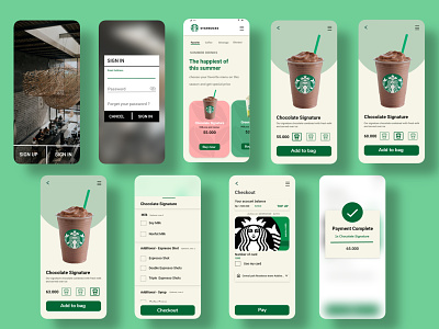 Starbucks redesign mobile app app design minimal ui