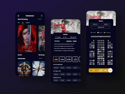 "CinemaX" UI Mobile App