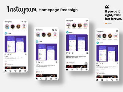 "Instagram" Homepage Redesign