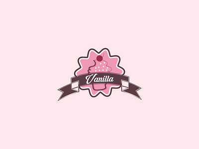 Vanilla Logo Design cupcake cupcake logo logo design