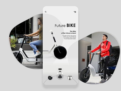 Bike - Mobile App app bicycle design electric bicycle future future bike mobile mobile app mobile app design mobile application modern ui ux website