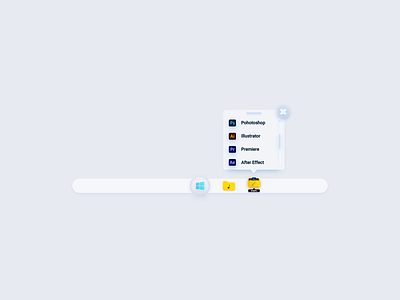 Categorical Windows Taskbar Concept categorical concept concept design design illustration minimal ui uidesign ux uxdesign windows 10