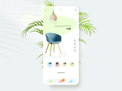 Furniture App / E-Commerce app application chair creative decoration design ecommerce furniture minimal mobile mobile app shop shopping store typography ui uiux ux