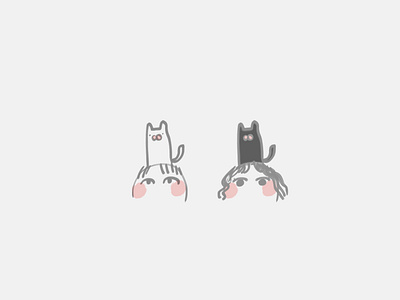 Cats branding icon illustration pattern 卡通 女孩 漫画 随笔