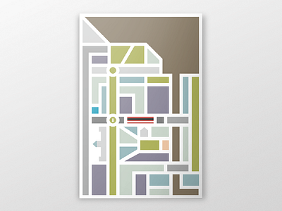 Geometric Buenos Aires abstract argentina buenos aires city flat geometric map