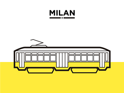 Milan Tram city icon italy landmark milan milano tram transportation