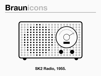 BraunIcons - SK2 Radio by Dieter Rams braun design dieter rams icon industrial design modern objects