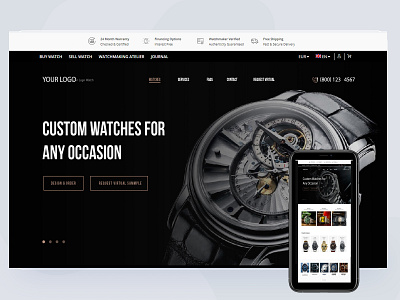 Watch store ecommerce black buy design online online store responsive design shop ui ux ux design uxdesign uxui watch website white