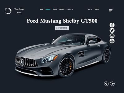 Ford Mustang Shelby Website Header Concept